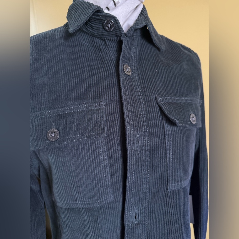 Men’s Kolby cord overshirt -NWT-dark teal blue-S